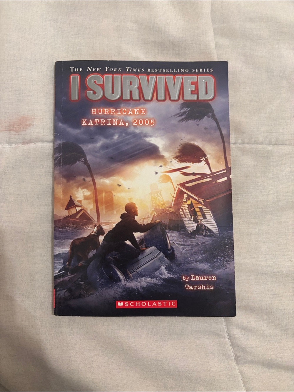Scholastic I Survived Hurricane Katrina, 2005 — Red/Gray Cover Art